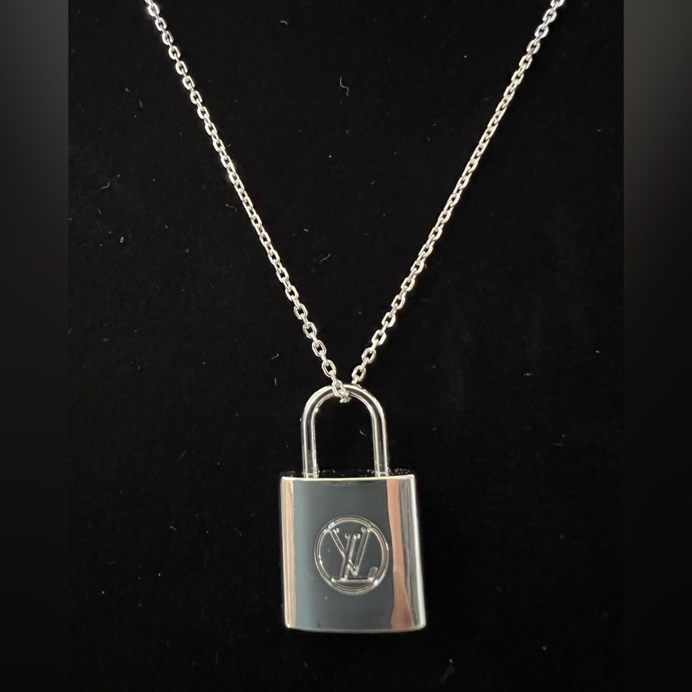 Louis Vuitton Silver Padlock Necklace